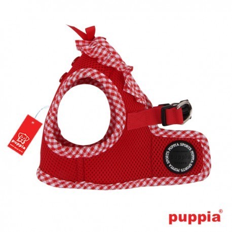 Mediano Arnés para Mascotas Puppia Blitzen Harness-B Color Rojo 