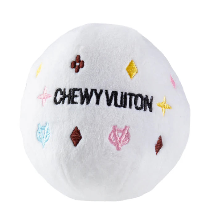 Pelota Chewy Vuiton blanca de HDD