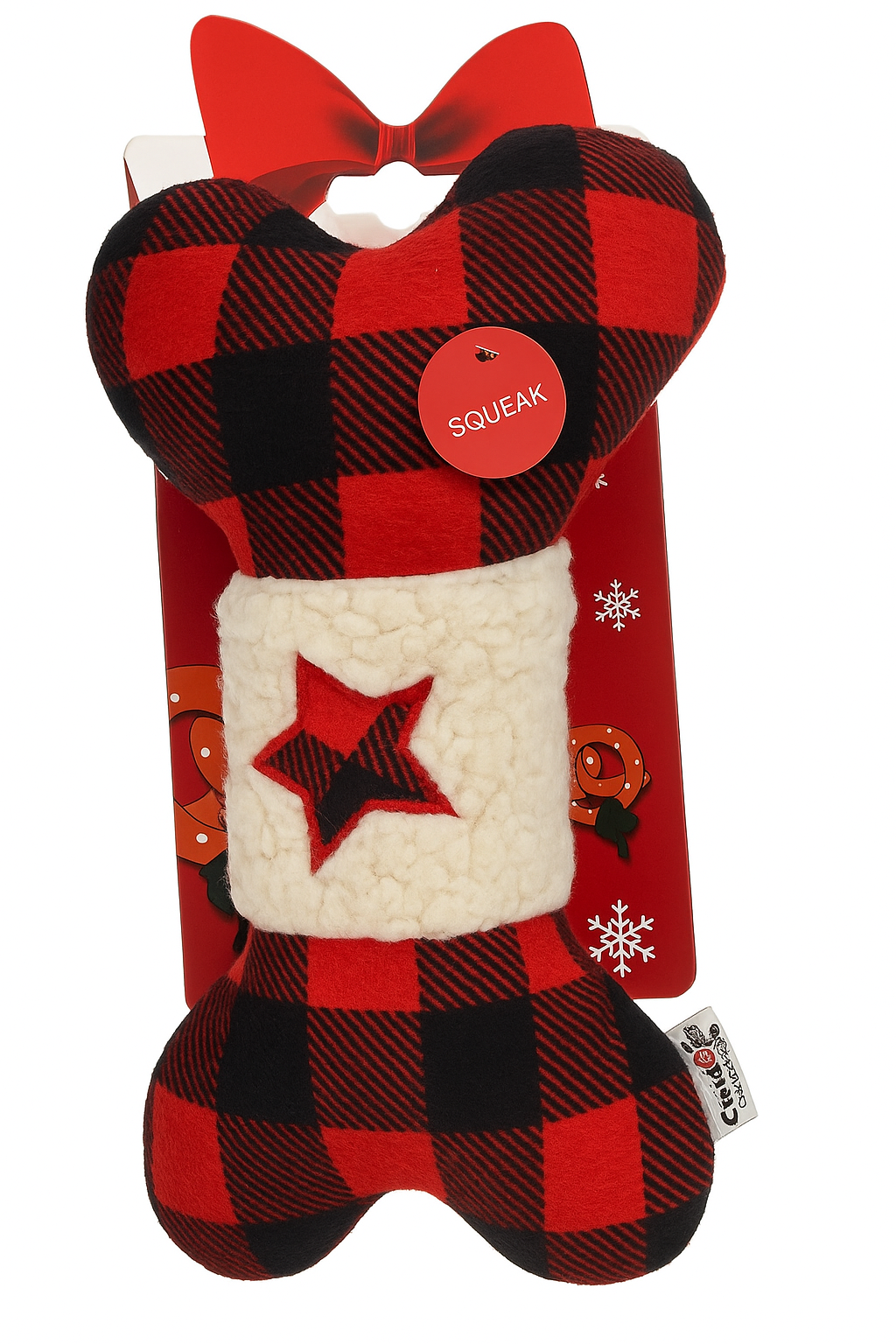 Hueso peluche tartán Camon